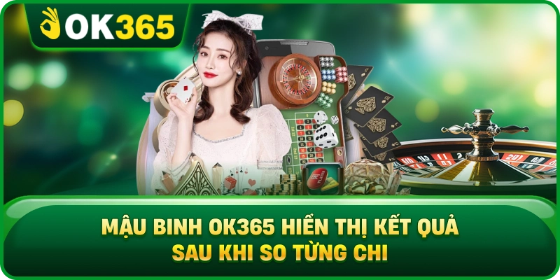 Mậu Binh OK365 – 13 Lá, Cách Xếp Chi Và Quy Tắc So Bài 4 Mậu Binh OK365 – 13 Lá, Cách Xếp Chi Và Quy Tắc So Bài Mậu Binh OK365 Hiển Thị Kết Quả Sau Khi So Từng Chi